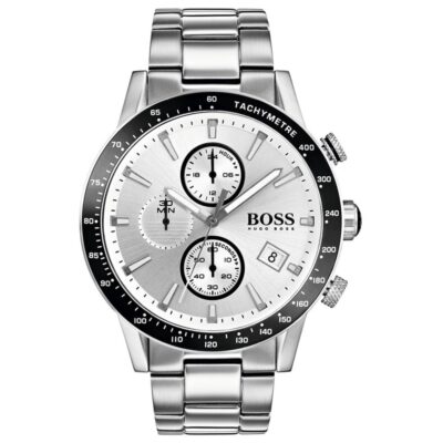 Hugo Boss Men's Watch Chronograph Rafale Silver - HB1513511